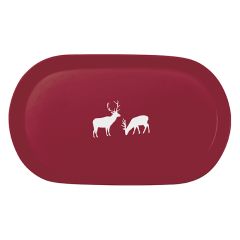 Holiday Deer Oval Platter