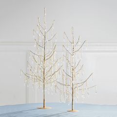 Holiday Dripping Pearl Trees Set of 2