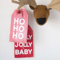 Holiday Gift Tag Wall Decor Set of 2