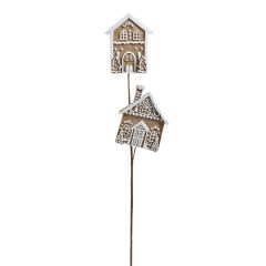Holiday Gingerbread House Stem Set of 3