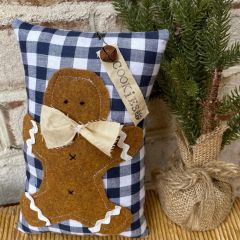 Holiday Gingerbread Man Mini Pillow