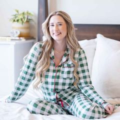 Holiday Gingham Pajama Top