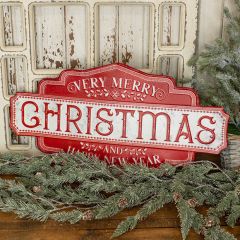 Holiday Greeting Metal Wall Sign