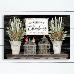 Holiday Greetings Canvas Wall Art