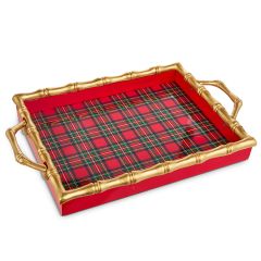 Holiday Heirloom Decorative Plaid Tray