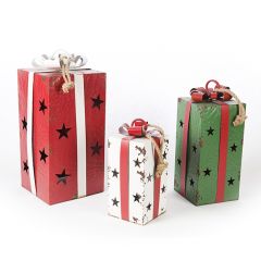 Holiday Metal Gift Box Set of 3