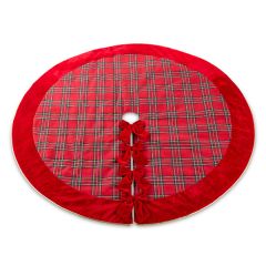 Holiday Noel Red Plaid Tree Skirt