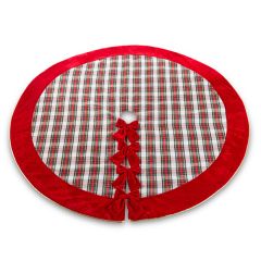 Holiday Noel White Plaid Tree Skirt