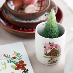Holiday Patterns Stoneware Mug Set of 4