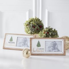 Holiday Photo Frame Plaque Set of 2