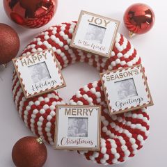 Holiday Phrases Photo Frame Set of 4