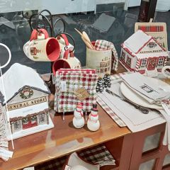 Holiday Plaid Dish Towel and Cloth Set