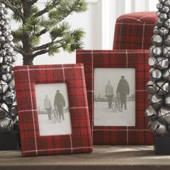 Holiday Plaid Photo Frame Set of 2