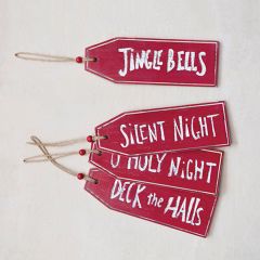 Holiday Saying Gift Tag Wall Decor Set of 4