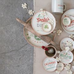 Holiday Sayings Stoneware Plate Collection Set of 4