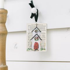 Holiday Sheet Music Church Ornament