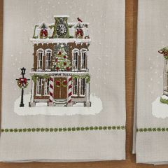 Holiday Village House Tea Towel Set of 2