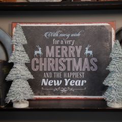 Holiday Wishes Metal Sign