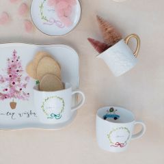 Holiday Word Wreath Mug Set of 4