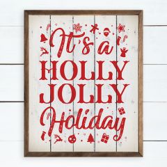 Holly Jolly Holiday Wall Sign
