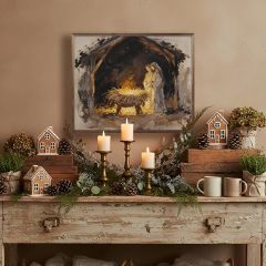 Holy Night Large Manger Wall Art