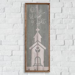Holy Night With Church Rustic Wall Art