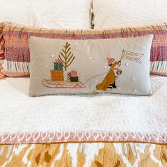 Home For Christmas Holiday Lumbar Pillow