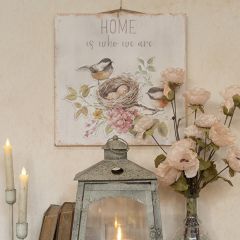 Home Is Who We Are Wood and Metal Sign