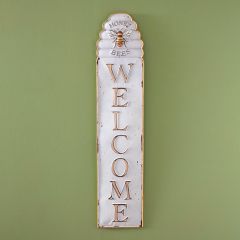 Honey Bees Metal Welcome Sign