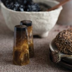 Horn Finished Salt and Pepper Shaker Set