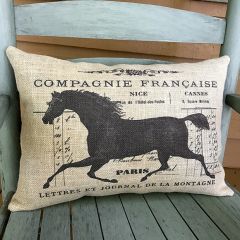 Horse Accent Lumbar Pillow