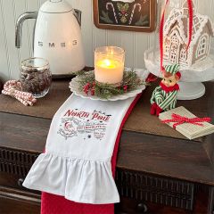 Hot Chocolate Co Ruffled Christmas Kitchen Towels Set of 2