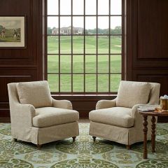 Houndstooth Upholstered Armchair