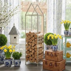 House Shaped Iron Firewood Holder