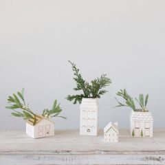 House Shaped Stoneware Vase