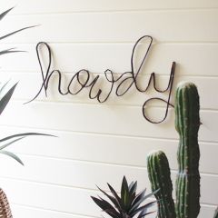Howdy Scrap Iron Script Word Wall Decor