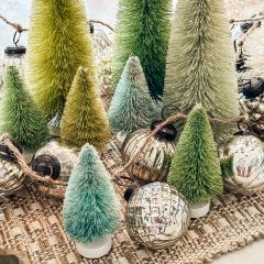 Hues Of Green Bottle Brush Tree 4 Inch