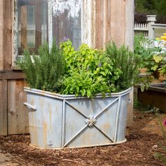 HUGE Metal Tub Planter