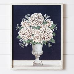 Hydrangea Carved Wood Print