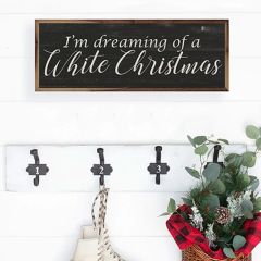 I'm Dreaming Of A White Christmas Black Wall Art