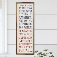 I Pledge Allegiance White Framed Wall Sign