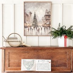 Ice Skating Center Framed Wall Decor