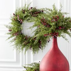 Iced Berry Large Cypress Wreath