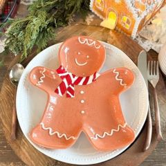 Iced Gingerbread Cookie Plate Set of 2