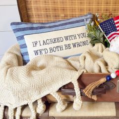 If I Agreed Stripe Pattern Lumbar Pillow