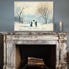 In the Meadow We Can Build A Snowman Canvas Wall Art