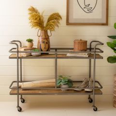 Industrial Chic Rolling Display Cart