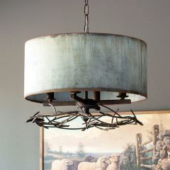 Industrial Farmhouse Iron Twig Chandelier