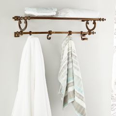 Industrial Wall Hook Shelf Organizer