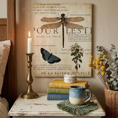 Insect and Botanical Study Canvas Wall Art